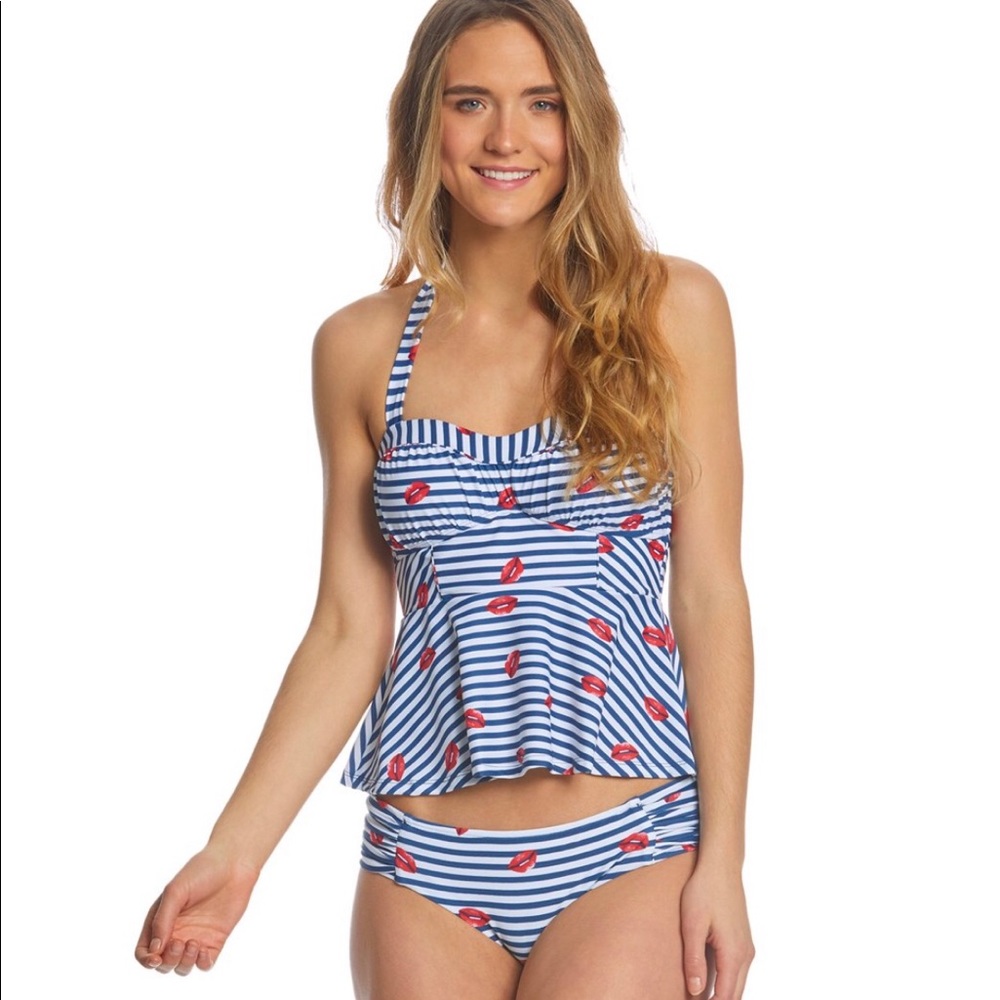 NWT Betsey Johnson Sailor’s Kiss Swimsuit